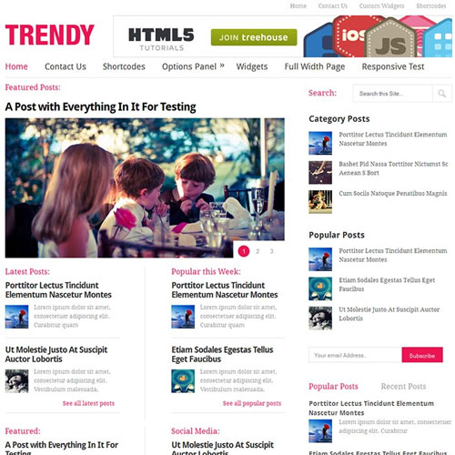 MyThemeShop Trendy WordPress Theme - Download $4.49