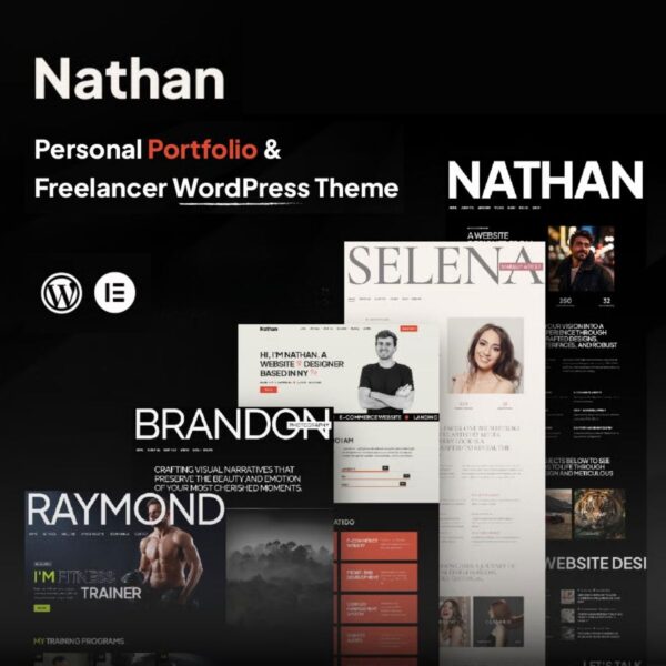 Nathan - Personal Resume CV Portfolio WordPress Theme $4.49
