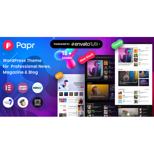News Magazine Papr - News Magazine WordPress Theme - Download $4.49