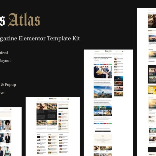 NewsAtlas – News & Magazine Elementor Template Kit