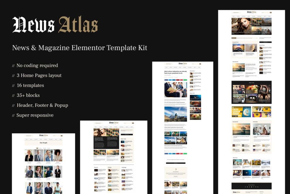NewsAtlas – News & Magazine Elementor Template Kit NewsAtlas – News & Magazine Elementor Template Kit