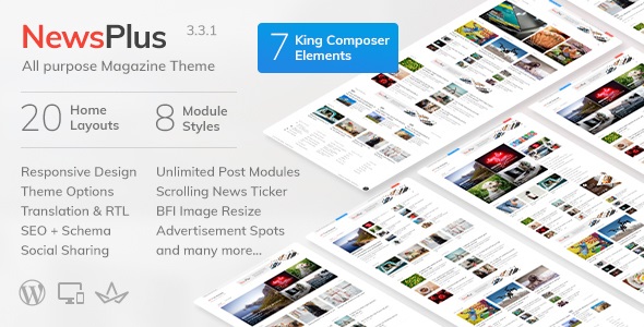 NewsPlus – News and Magazine WordPress theme