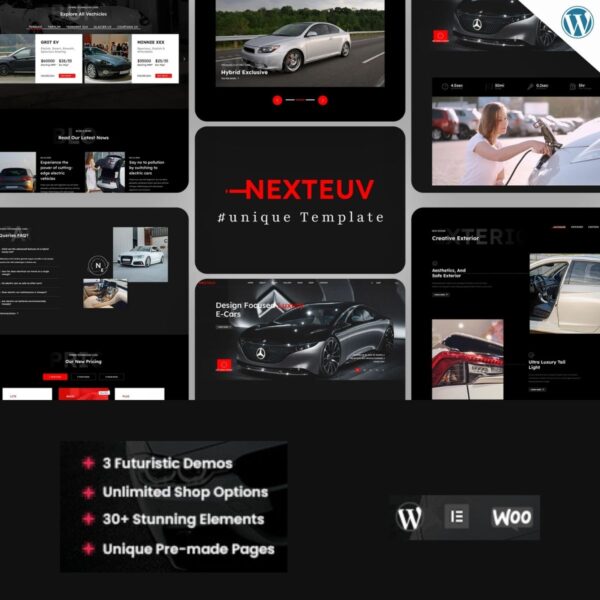 NextEuv - Single Product Shop, EV WordPress Theme $4.49
