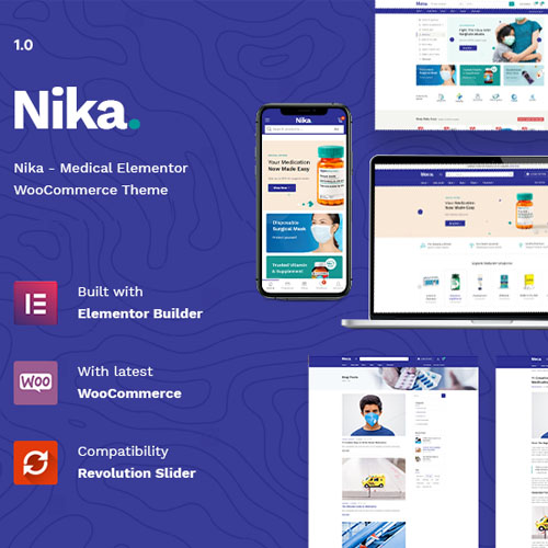 Nika - Medical Elementor WooCommerce Theme - Download $4.49