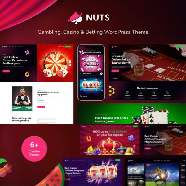 Nuts - Gambling, Casino & Betting WordPress Theme $4.49