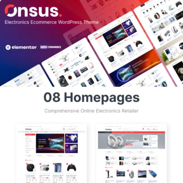 Onsus - Electronics E-commerce WordPress Theme $4.49