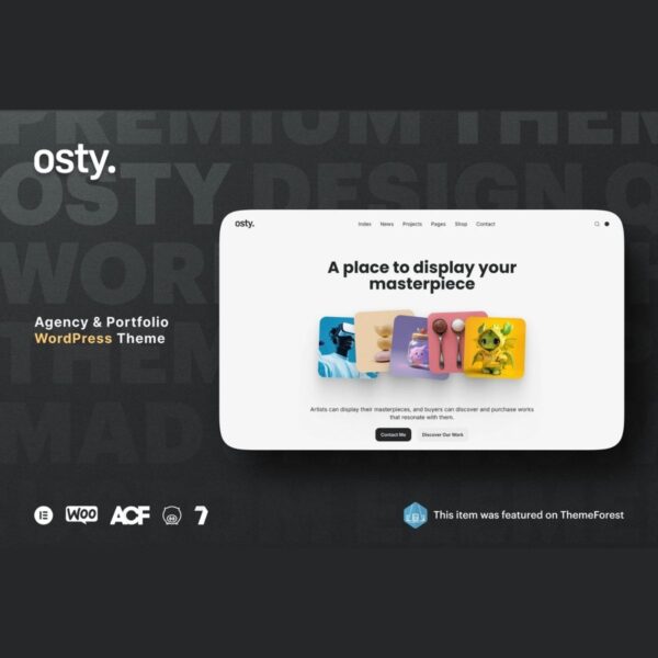 Osty – Creative Agency and Portfolio Theme - Download $4.49