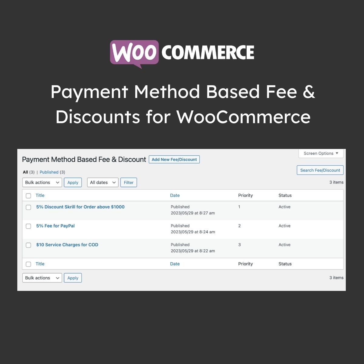 Payment Method Based Fee & Discounts for WooCommerce - Download $4.49 Payment Method Based Fee & Discounts for WooCommerce - Download $4.49