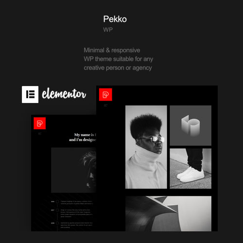 Pekko - Minimal Dark WordPress Theme - Download $4.49