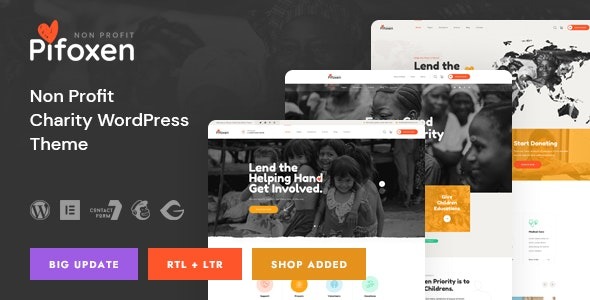 Pifoxen – Nonprofit Charity WordPress Theme