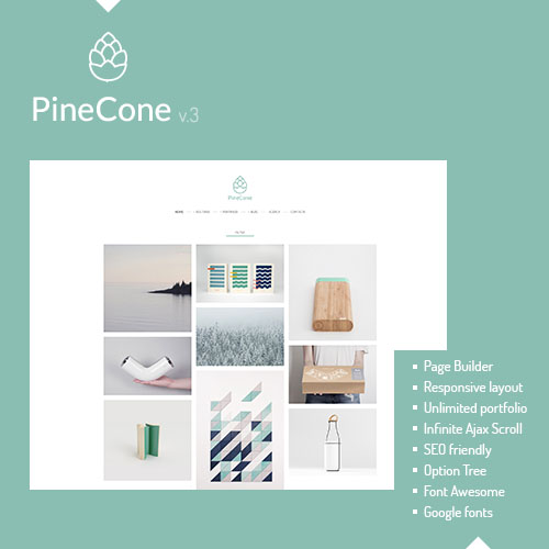 PineCone - Creative Portfolio WordPress Theme - Download $4.49