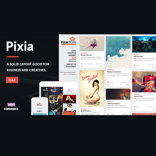 Pixia - Showcase WordPress Theme - Download $4.49 Pixia - Showcase WordPress Theme - Download $4.49