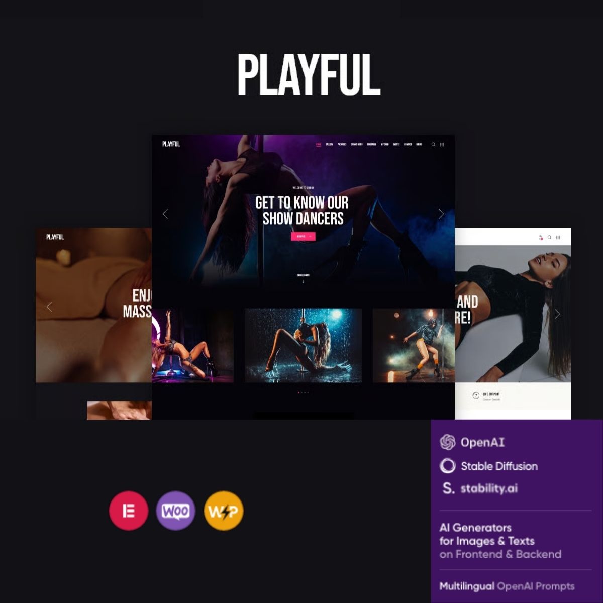 Playful - Pole Dance Nightclub & Karaoke WordPress Theme $4.49 Playful - Pole Dance Nightclub & Karaoke WordPress Theme $4.49