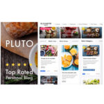 Pluto Clean Personal WordPress Masonry Blog Theme - Download $4.49