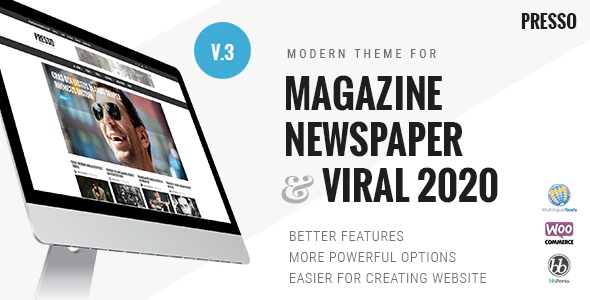 PRESSO – Modern Magazine Newspaper Viral Theme
