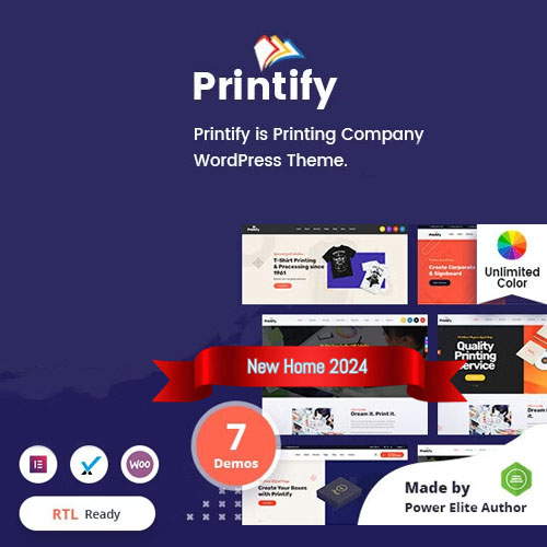 Printify - Printing Company WordPress Theme + RTL - Download $4.49