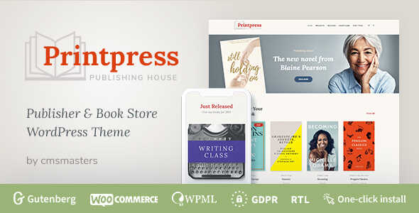 Printpress Theme GPL v1.2.4 – Book Publishing WordPress Theme Printpress Theme GPL v1.2.4 – Book Publishing WordPress Theme