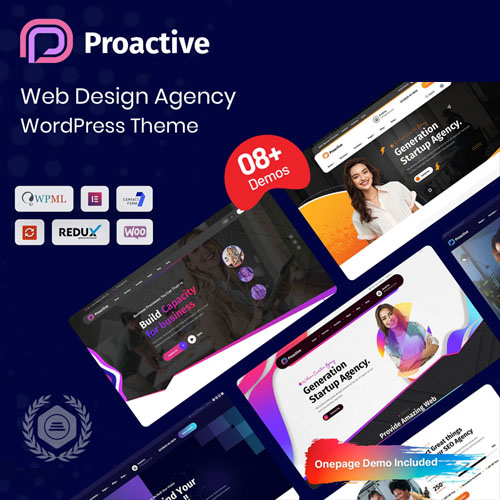 Proactive - Web Design Agency WordPress Theme - Download $4.49