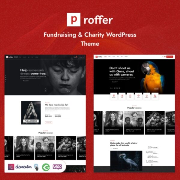 Proffer - Fundraising & Charity WordPress Theme $4.49