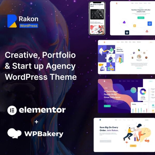 Rakon - Creative Multi-Purpose WordPress Theme - Download $4.49