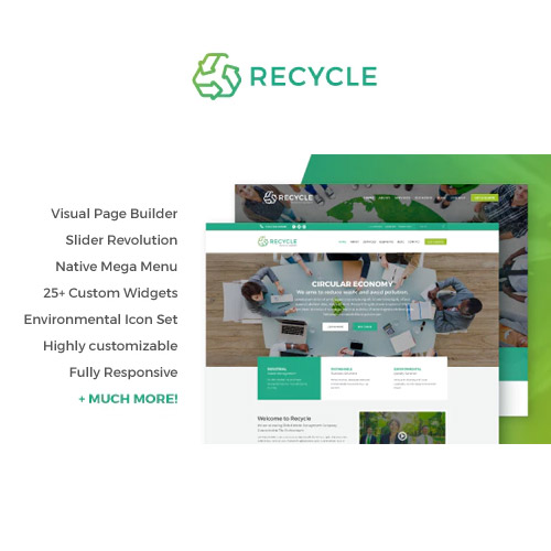 Recycle - Environmental & Green Business WordPress Theme - Download $4.49 Recycle - Environmental & Green Business WordPress Theme - Download $4.49