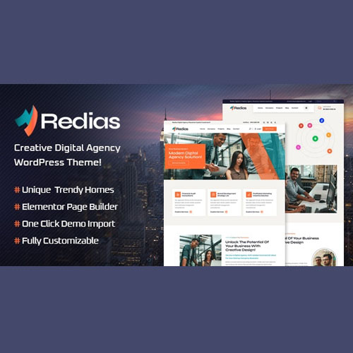 Redias - Creative Digital Agency WordPress Theme - Download $4.49