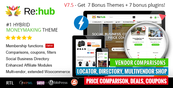 REHub Price Comparison, Affiliate Marketing, Multi Vendor Store, Community Theme REHub Price Comparison, Affiliate Marketing, Multi Vendor Store, Community Theme