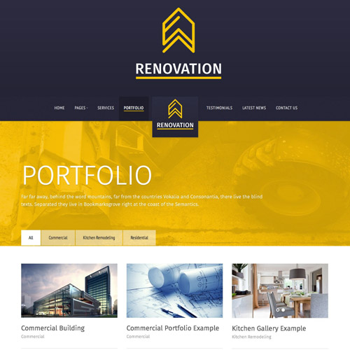Renovation - Construction Company Theme - Download $4.49 Renovation - Construction Company Theme - Download $4.49