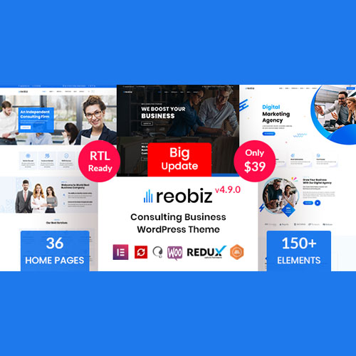 Reobiz - Consulting Business WordPress Theme - Download $4.49
