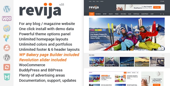 Revija – Blog & News WordPress Theme Download