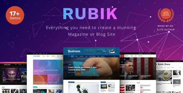 Rubik – A Perfect Theme for Blog Magazine Website Download
