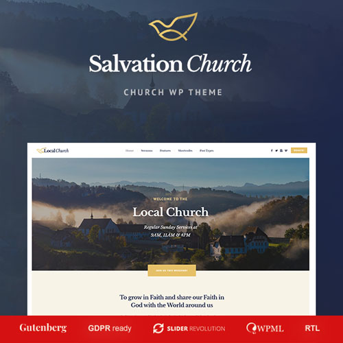 Salvation - Church & Religion WP Theme - Download $4.49