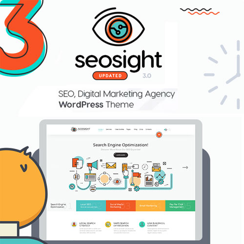 Seosight - SEO, Digital Marketing Agency WP Theme with Shop - Download $4.49