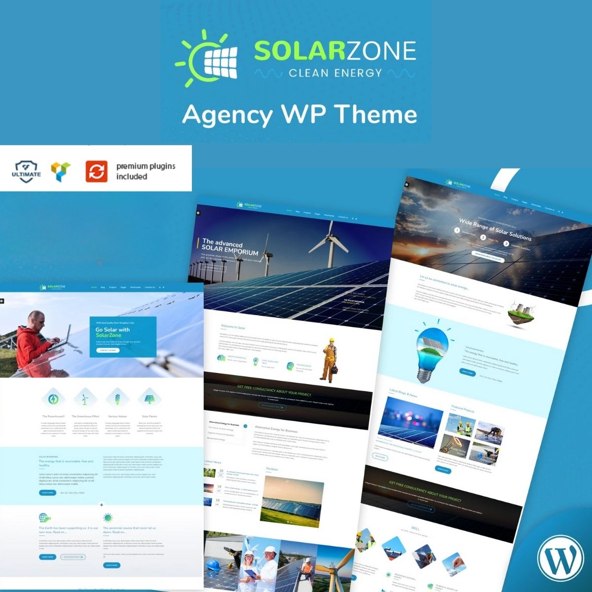 Solar Energy - Wind & Power Company WordPress Theme $4.49 Solar Energy - Wind & Power Company WordPress Theme $4.49