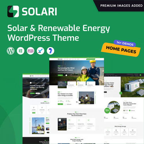 Solari - Ecology & Solar Energy WordPress Theme - Download $4.49