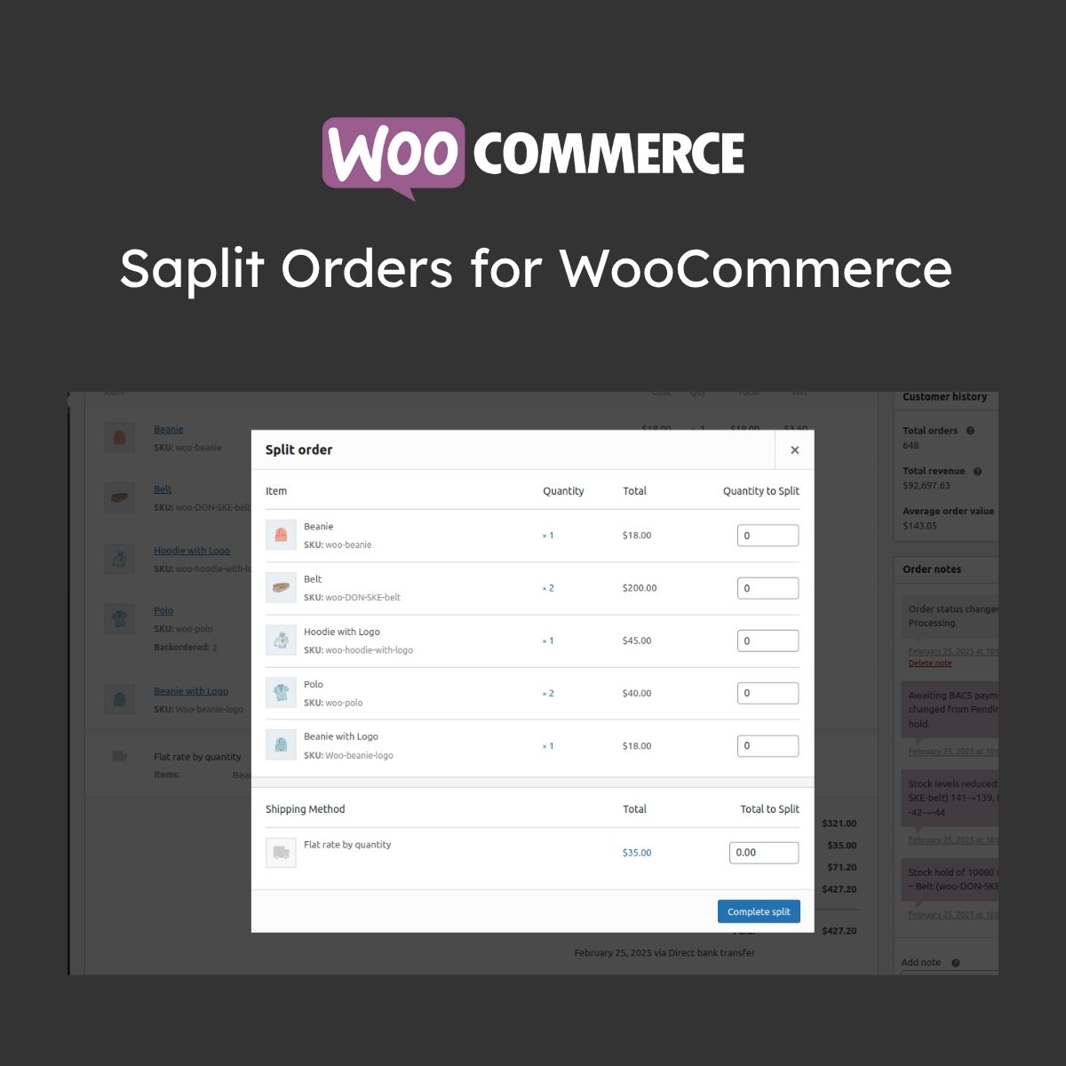 Split Orders for WooCommerce - Download $4.49 Split Orders for WooCommerce - Download $4.49