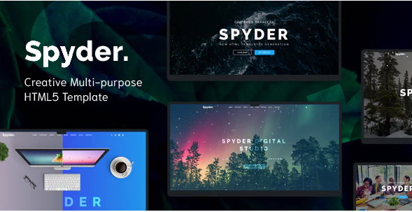 Spyder – One Page Multipurpose HTML Template