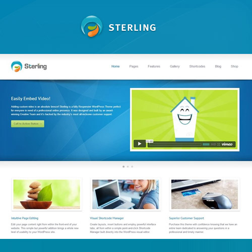 Sterling - Responsive Wordpress Theme - Download $4.49
