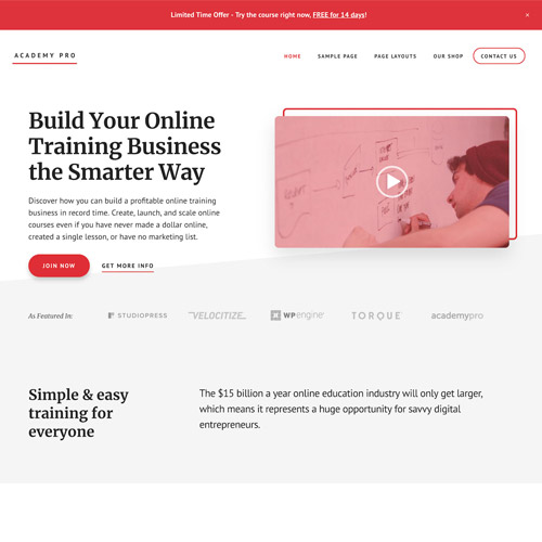 StudioPress Academy Pro Genesis WordPress Theme - Download $4.49