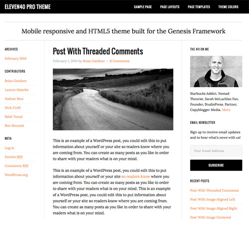 StudioPress eleven40 Pro Genesis WordPress Theme - Download $4.49