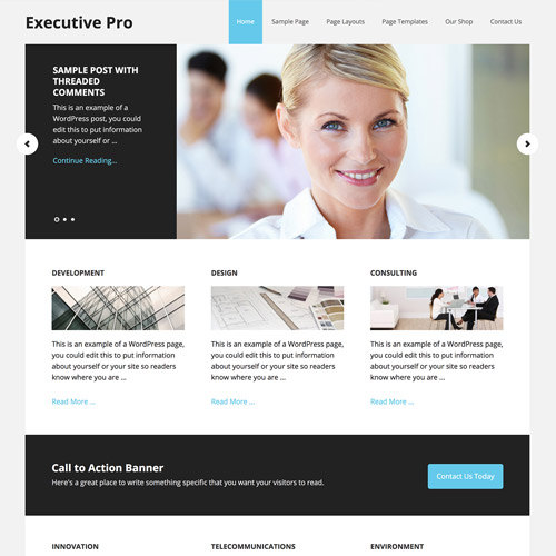 StudioPress Executive Pro Genesis WordPress Theme - Download $4.49
