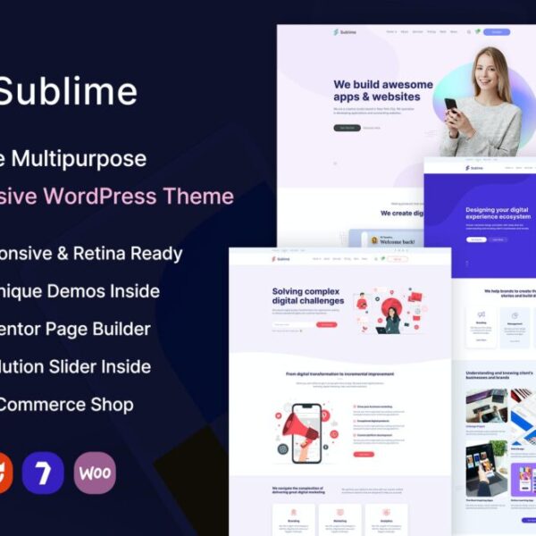 Sublime Creative Multipurpose WordPress Theme