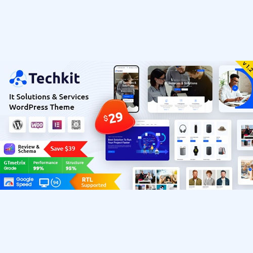 Techkit – Technology & IT Solutions WordPress Theme - Download $4.49