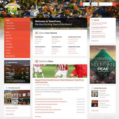 TownPress - Municipality & Town Government WordPress Theme - Download $4.49
