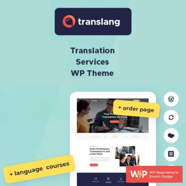Translang | Translation Services & Language Courses WordPress Theme $4.49