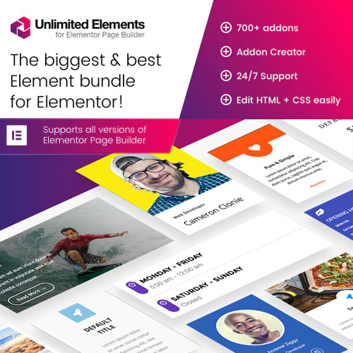 Unlimited Elements for Elementor Page Builder - Download $4.49