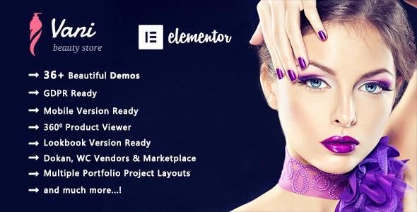 Vani Cosmetic Beauty WooCommerce WordPress Theme