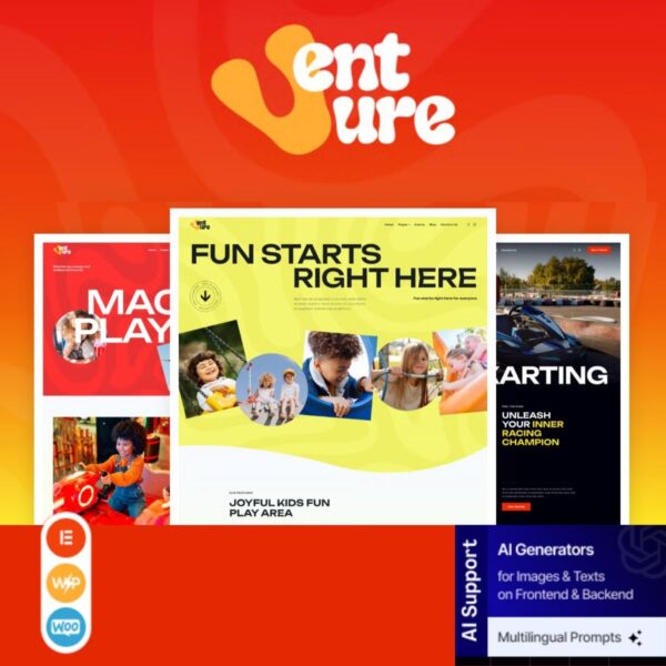 Venture - Karting, Theme Park & Carousel WordPress Theme - Download $4.49