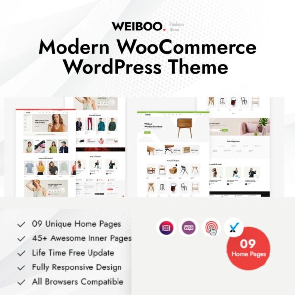 Weiboo - WooCommerce WordPress Theme $4.49