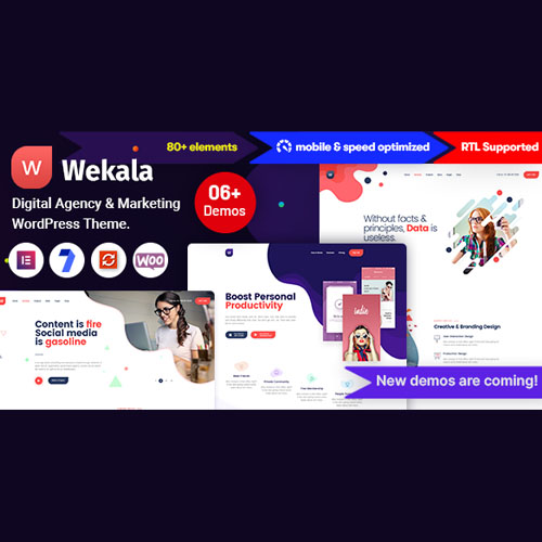 Wekala - Digital Agency & Marketing WordPress Theme - Download $4.49